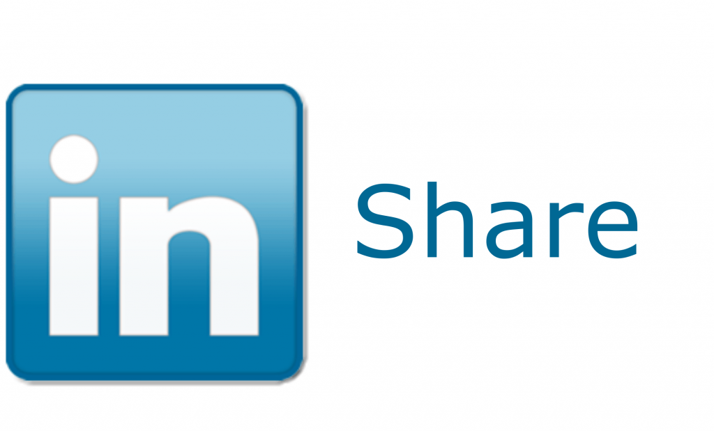 officiele linkedin share knop