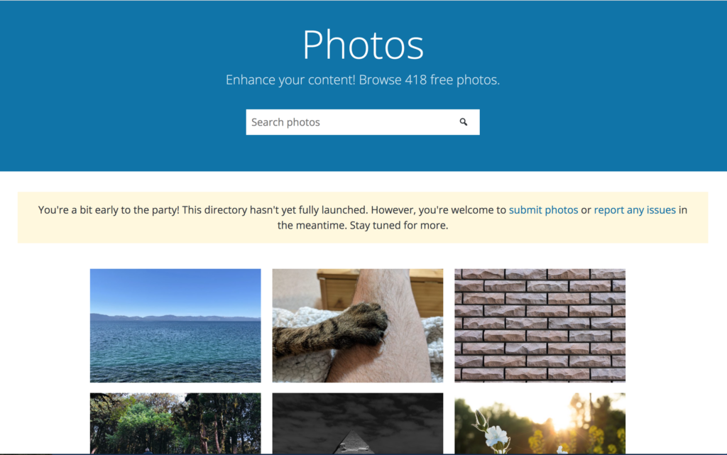WordPress Photo Directory