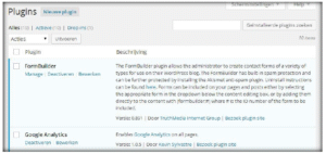 Nieuwe wordpress plugin